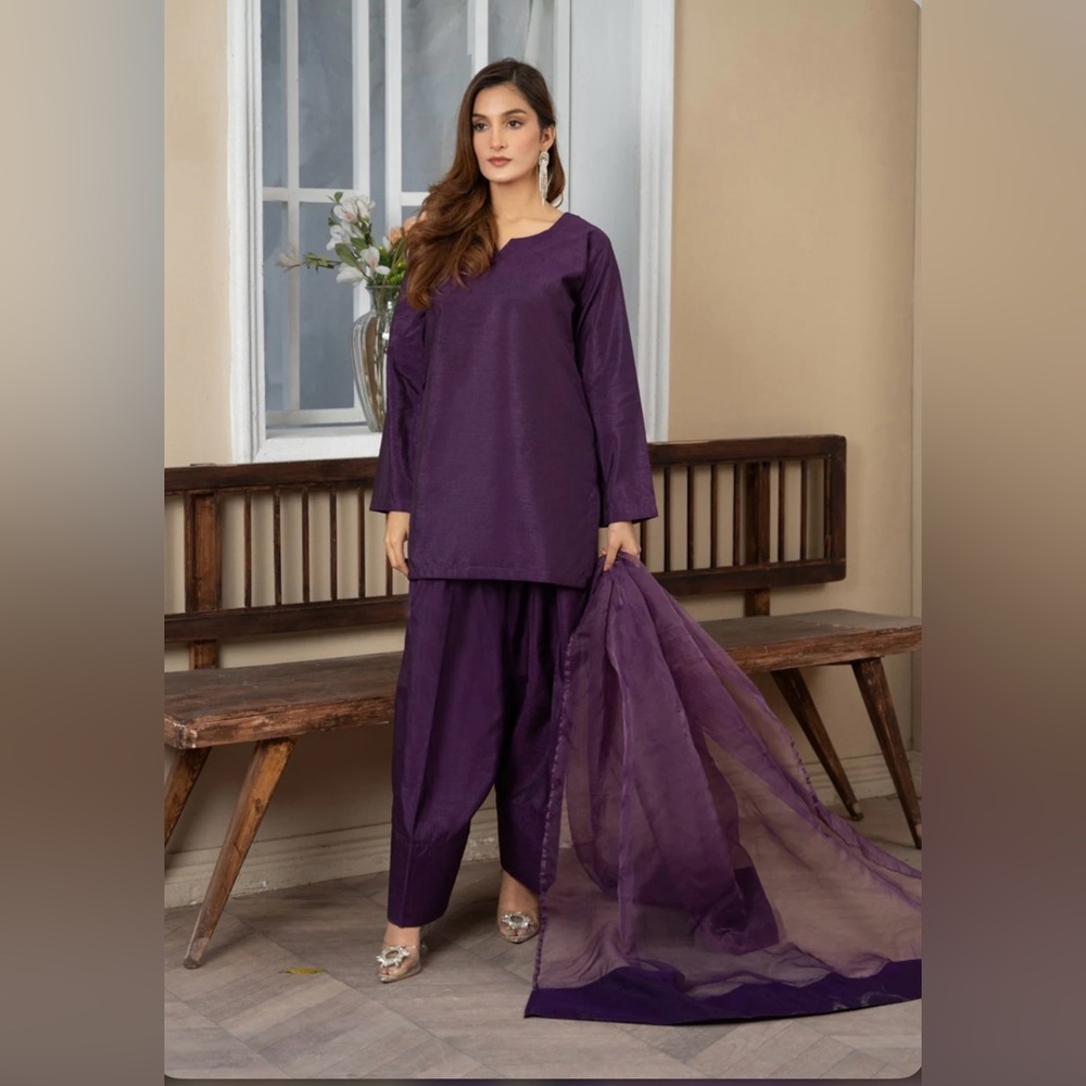 Purple farshi shalwar set!